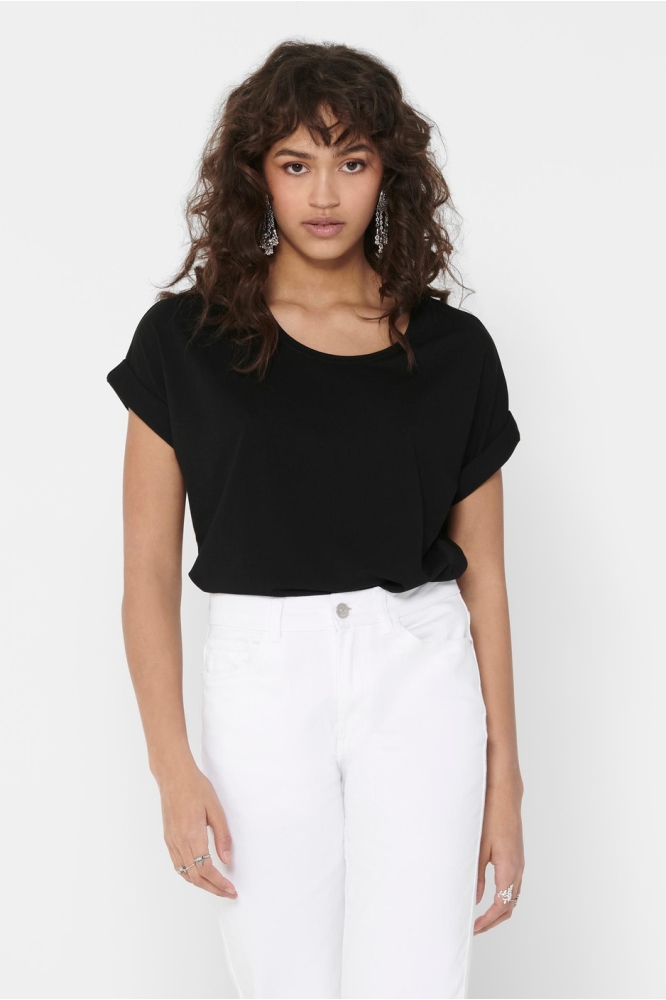 onlMOSTER S/S O-NECK TOP NOOS JRS 15106662 Black Solid